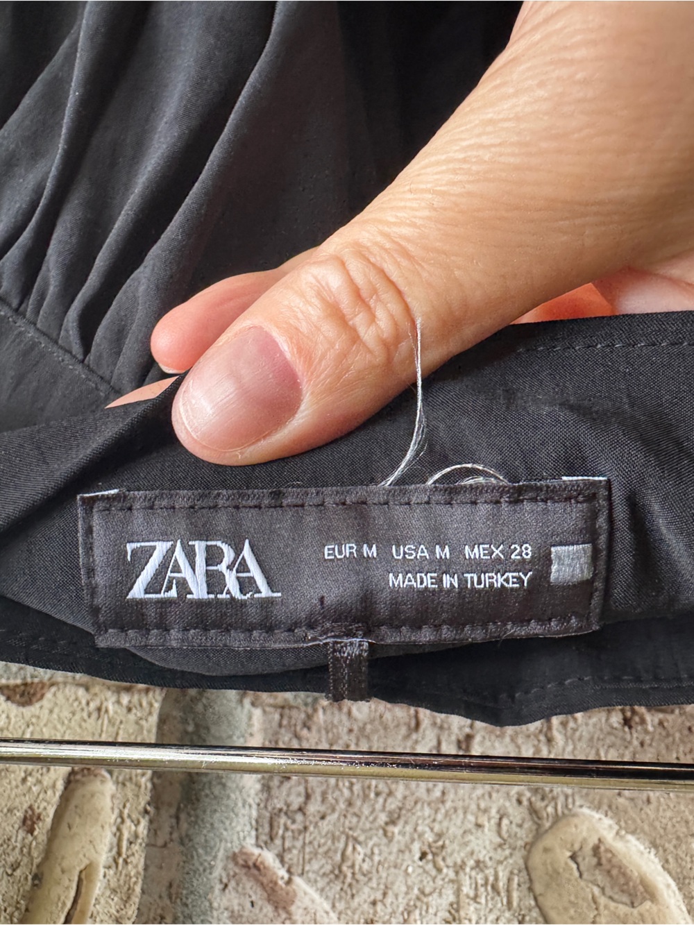 Zara Black Bubble Hem Mini Skort Size M NWT Balloon Puff Skirt With Shorts - Picture 5 of 12